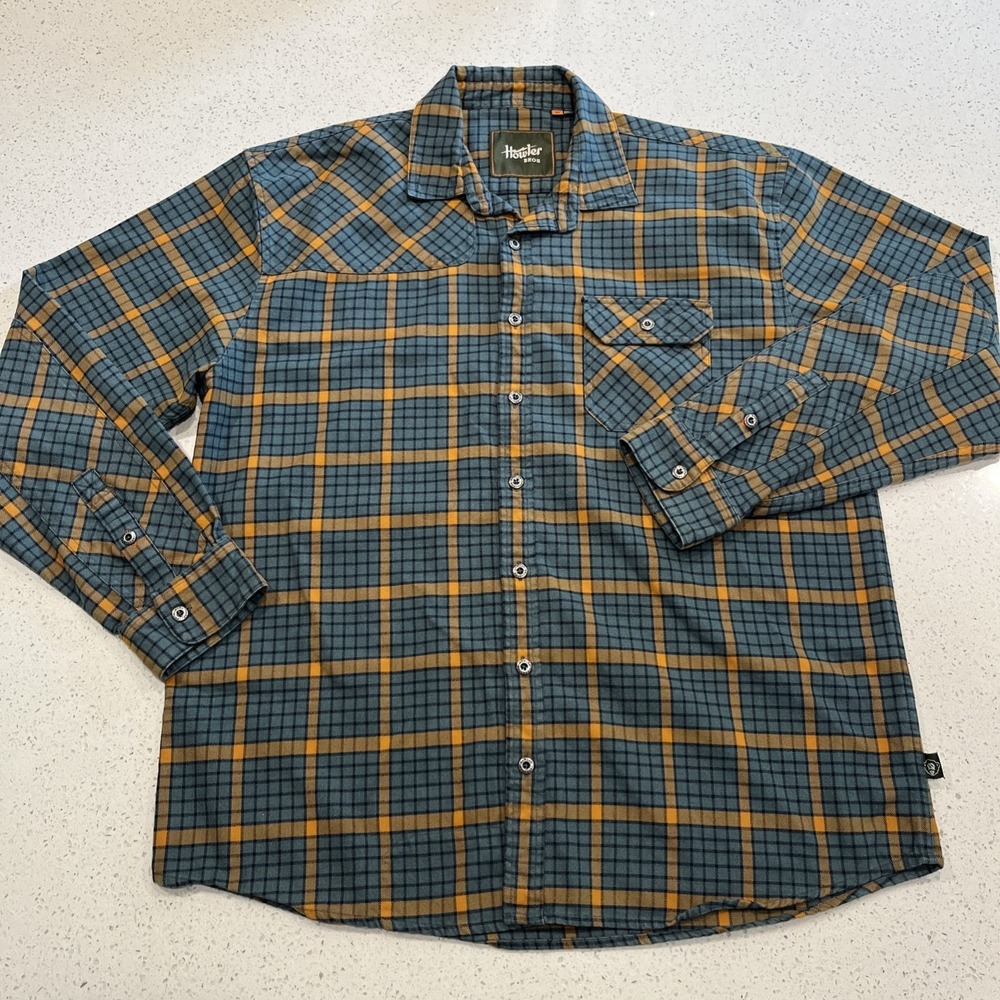 Howler Bros Harker Flannel Shirt Long Sleeve Button Plaid Brothers Mens XL‎
